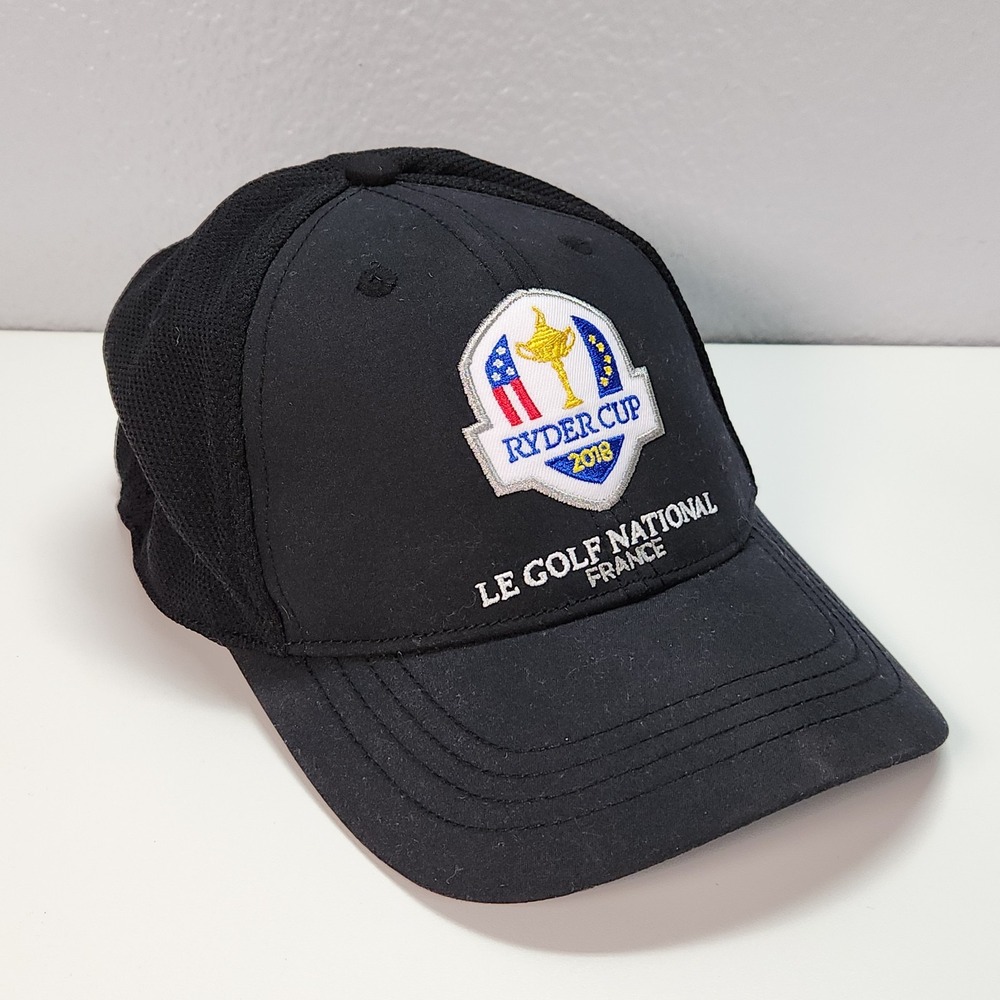 Ryder Cup Hat 2018 Le Golf National France Adjustable Level 4 Golf Black Cap